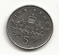 Great Britain: 5 Pence 2005 - 5 Pence & 5 New Pence