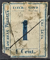 HAWAII 1859 - Canceled - Sc# 12 - 1c - Hawaï