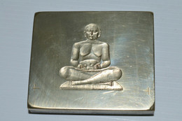 BRONZE MATRICE LAITON IMPRIMERIE EAU FORTE BOUDDHA XIXe Vitrine Réf 190-32-78 - Timbri