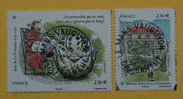 FRANCE 2021 DU  FEUILLET  400 ANS JEAN  DE  LA  FONTAINE  CACHETS RONDS - Used Stamps