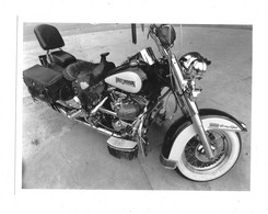 MOTO HARLEY DAVIDSON HERITAGE SOFTAIL - PHOTO 24*18 CM DAVIAU 1993 - Automobile