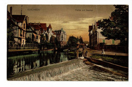 Esslingen - Partie Am Neckar (animation, Retenue D'eau) Circulé 1926, Timbres Décollés, Mit Luftpost - Eislingen