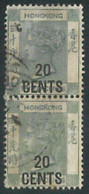 70389c  - HONG KONG - STAMPS: Stanley Gibbons # 48 Or 48a PAIR - USED - Ongebruikt