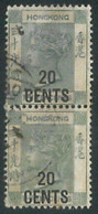 70389c  - HONG KONG - STAMPS: Stanley Gibbons # 48 Or 48a PAIR - USED - Unused Stamps