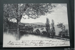 Suisse - Neufchatel - Rives Du Lac - Route De St Aubin à Vaumarcus- Dos Simple, 1904 - Saint-Aubin/Sauges