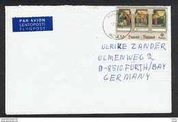 FINLAND: 1982 AIR MAIL COUVERT WITH 1 M.50 POLYCHROME (866) - TO GERMANY - Brieven En Documenten