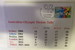 (WW 22) 2020 Tokyo Summer Olympic Games - Australian Medals Tally Since 2000 With Tokyo Olympic Stamp - 8-8-2021 - Sommer 2020: Tokio