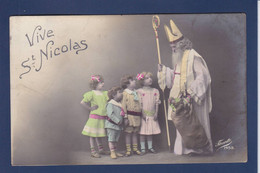CPA Saint Nicolas Père Noël Santa Claus Nicolo Circulé - Sinterklaas