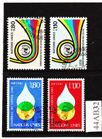 44AB33 UNO GENF 1976 MICHL 60/61 + 64/65 Gestempelt Siehe ABBILBUNG - Gebraucht