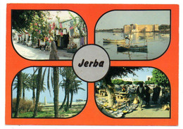Tunisie -- JERBA ---  Multivues (dont Animées)  ........cachet ....timbre   Papillon .........à Saisir - Tunisia