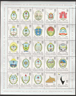 Argentina 1966 Kleinbogen Mi 909-933 MNH - 150 YEARS INDEPENDENCE ARGENTINA - COAT OF ARMS  AND MAPS (*) - Unused Stamps