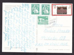 East Germany / DDR: Picture Postcard, 1984, 3 Stamps, Architecture, Heritage, Card: Augustusburg (minor Crease) - Covers & Documents