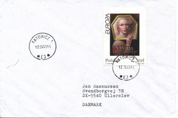 Poland Cover Sent To Denmark Katowice 12-5-2003 Single Franked EUROPA CEPT 2003 Stamp - Lettres & Documents