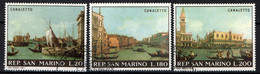 SAN MARINO - 1971 - DIPINTI DEL CANALETTO - DOGANA, CANAL GRANDE, PALAZZO DUCALE - USATI - Oblitérés