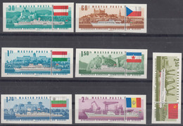 Hungary 1967 Boats Ships Mi#2323-2329 B - Imperforated, Mint Never Hinged - Ungebraucht