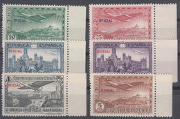Spain 1931 Airmail Oficial Overprint Porto Mi#30-35 Mint Never Hinged - Unused Stamps