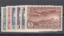 Spain 1931 Airmail Oficial Overprint Porto Mi#30-35 Mint Never Hinged - Unused Stamps