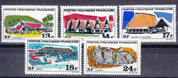 French Polynesia Polinesie 1969 Tourism Mi#103-107 Yvert#72-76 Mint Hinged - Neufs