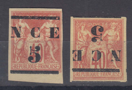 New Caledonia (Nouvelle-Caledonie) 1883 Yvert#6 And 6a Mint Hinged - Unused Stamps