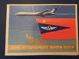 USSR. AEROFLOT Advert . Plane - Avion - Rare Celebration  Postcard 1970s - Sonstige