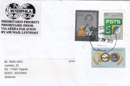 GOOD BRAZIL Postal Cover To ESTONIA 2020 - Good Stamped: Gonçalves ; Naval Aviators ; Fgts - Covers & Documents