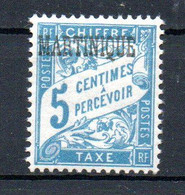 Col22  Martinique Taxe  N° 1 Neuf XX MNH  Cote 3,40 Euro - Timbres-taxe