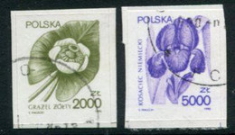 POLAND 1990 Medicinal Plants Self-adhesive  Used  .  Michel 3277-78 - Gebraucht