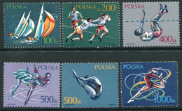 POLAND 1990 Sport  MNH / **  .  Michel 3258-63 - Nuevos