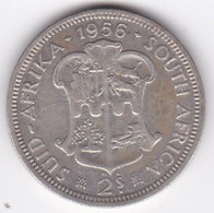 Afrique Du Sud,  2 Shillings 1956 Elizabeth II, En Argent , KM# 50 - Sud Africa