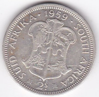 Afrique Du Sud,  2 Shillings 1959 Elizabeth II, En Argent , KM# 50 - South Africa