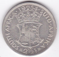 Afrique Du Sud , 2 1/2 Shillings 1954 Elizabeth II, En Argent , KM# 51 - South Africa