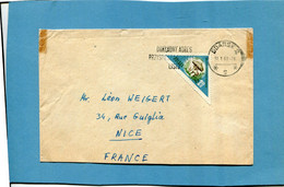 Marcophilie-LETTRE -POLOGNE  Pour Françe-cad Gdansk 2-1960-stamp N° 964 Champignon - Machines à Affranchir (EMA)