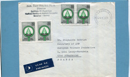 Marcophilie-LETTRE -TURQUIE-  Pour Françe-cad ERZAURUM-1979  -1960-4stamp N° Ormani  Koruyunuz - Covers & Documents