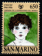 SAN MARINO - 1986 - 40° ANNIVERSARIO DELL'UNICEF - USATO - Used Stamps