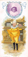 Image  17.5 X 9 Cm Jeune Fille Avec Photo. Chapeau De Clown   Publicité  Chocolat Poulain Lass Et Pécaud   (voir Scan) - Sonstige & Ohne Zuordnung