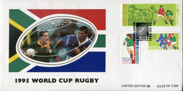 South Africa Südafrika Special Silk FDC - Rugby World Cup 1995 - FDC