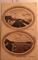 Cpa Gaufré, 2 Views, Folkestone - On The Leas, Promenade And Beach, écrite En 1913, éd-Photo J.WELCH UK - Folkestone