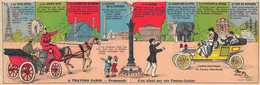 Paris   75    Fantaisie Dessinée Sur Les Principaux Monuments De Paris A Visiter . Carte Double  E J R Paris (voir Scan) - Panorama's