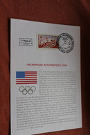 Österreich 2002, Ersttagsblatt: Olympische Winterspiele 2002 Salt Lake City - Winter 2002: Salt Lake City