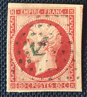 France Classique N° 17B Obl Ancre Signé Calves - 1853-1860 Napoléon III.
