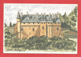 C.P.M.( 22 ) « PLOËZAL »   Jolie Aquarelle : Le Château De La Roche Jagu ( 1405 )    X2 Phts - Ploëzal