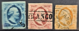 NETHERLANDS 1852 - Canceled - Sc# 1-3 - Used Stamps