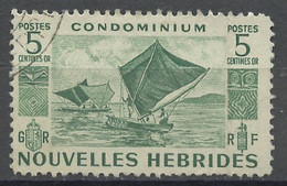 Nouvelles Hébrides - Neue Hebriden - New Hebrides 1953 Y&T N°144 - Michel N°152 (o) - 5c Pirogues à Voile - En Français - Usati