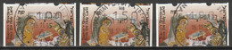 ISRAEL 1995 SIMA ATM  Christmas Greetings 1.00, 1.50, 1.80 Shifted Images. Canceled, Used - Geschnittene, Druckproben Und Abarten