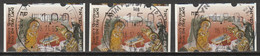 ISRAEL 1995 SIMA ATM  Christmas Greetings 1.00, 1.50, 1.80 Shifted Images. Canceled, Used - Sin Dentar, Pruebas De Impresión Y Variedades