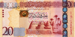 LIBYA 20 DINARS ND 2013 Series 1 P-79 UNC "free Shipping Via Registered Air Mail" - Libya