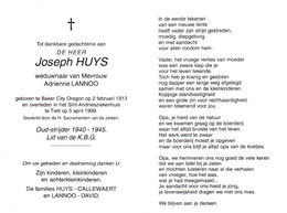 Joseph Huys (1913-1999) ~ Oudstrijder (1940-1945) - Imágenes Religiosas