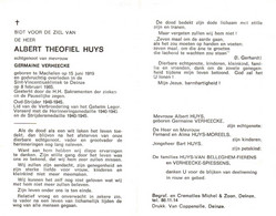 Albert Theofiel Huys (1919-1985) ~ Oudstrijder (1940-1945) - Devotion Images