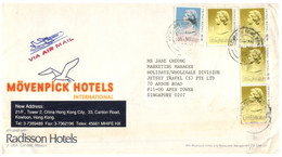 (WW 26) Air Mail Letter Posted From Hong Kong To Singpore - 1980's ?) - Covers & Documents