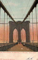 The Promenade On Brooklyn Bridge, New York NY - Post Card Co. 1960 - Brooklyn